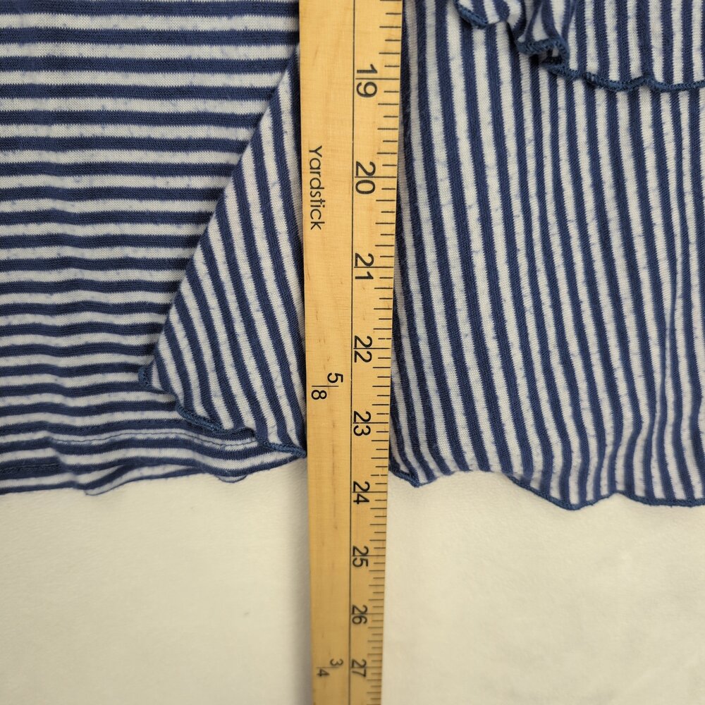 Altar'd State Striped Bell-Sleeve Top S Blue White - Picture 9 of 10